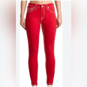 True Religion Red Skinny Jeans